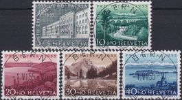 1955, B71-B75, Serie mit Ersttags-Vollstempel DE, Kat: 125.-