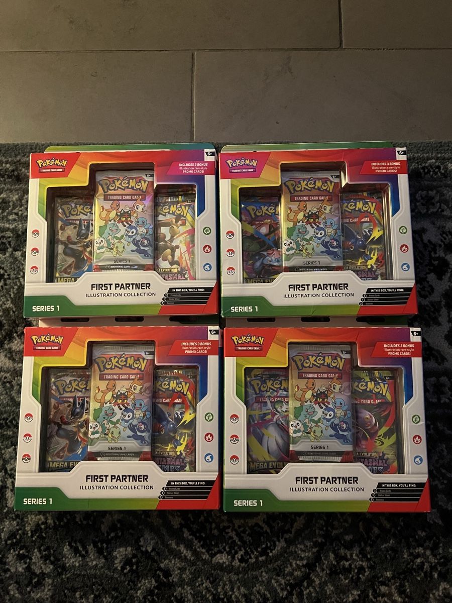 Pokémon Carte collezionabili: 4x Pokemon First Partner Illustration Collection Series 1 – Nuovo e nell'imballaggio originale da Villmergen venduto da claudy00