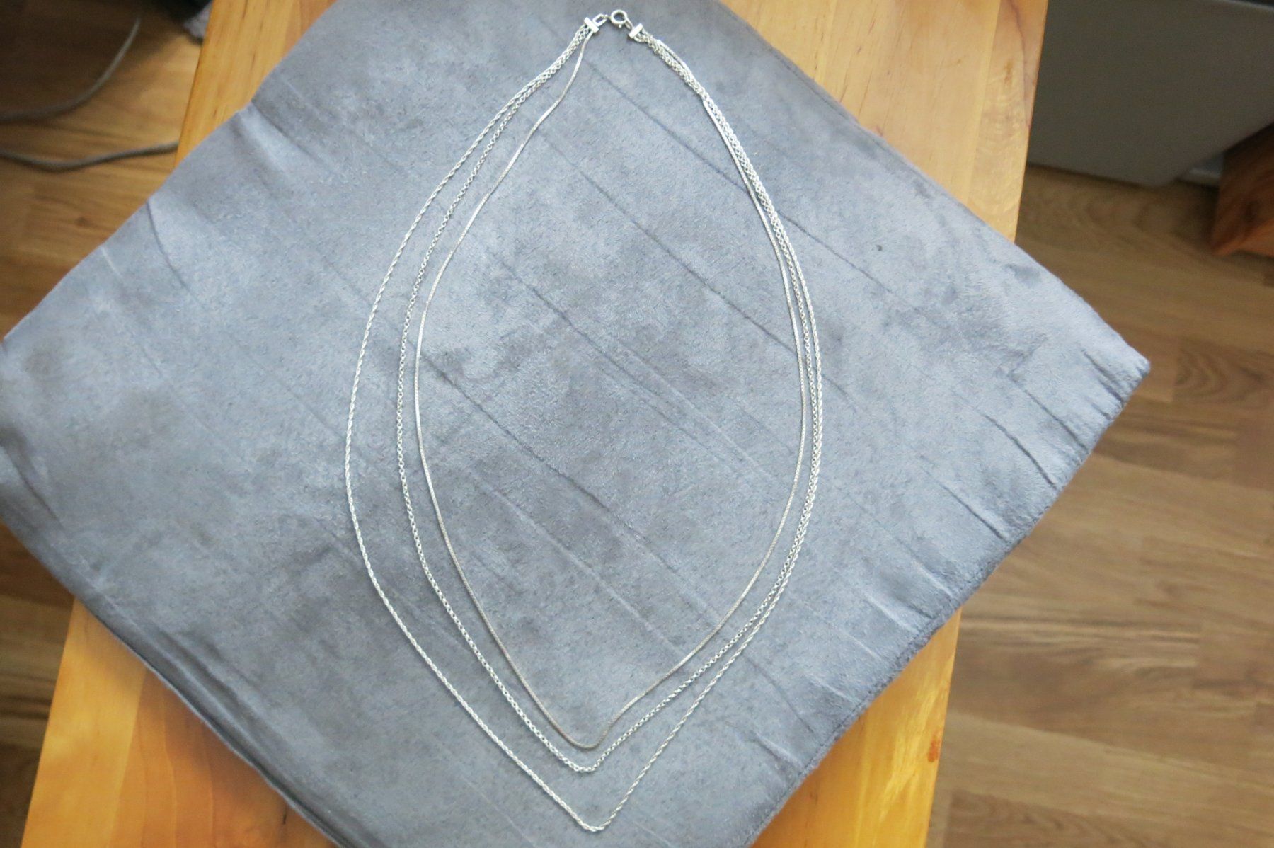 Catenine: 3fach Halskette ca 40cm (resp. 80cm) silber – Usato da Schaffhausen venduto da Espressoo7