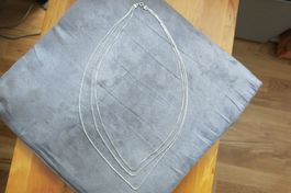 3fach Halskette ca 40cm (resp. 80cm) silber