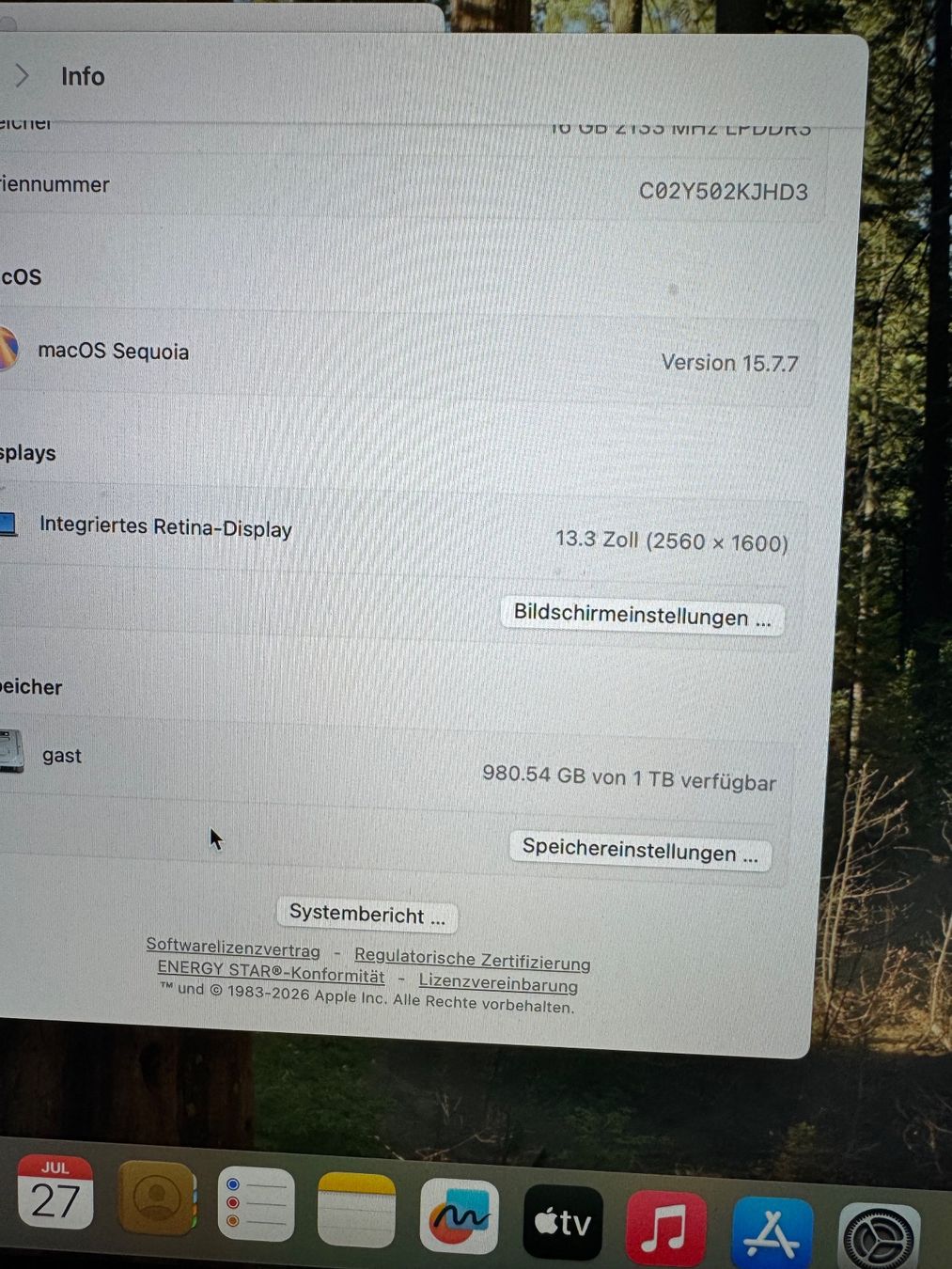 Apple Portables: MacBook Pro 13” 1TB  SSD – D'occasion à Adliswil par Busys 4