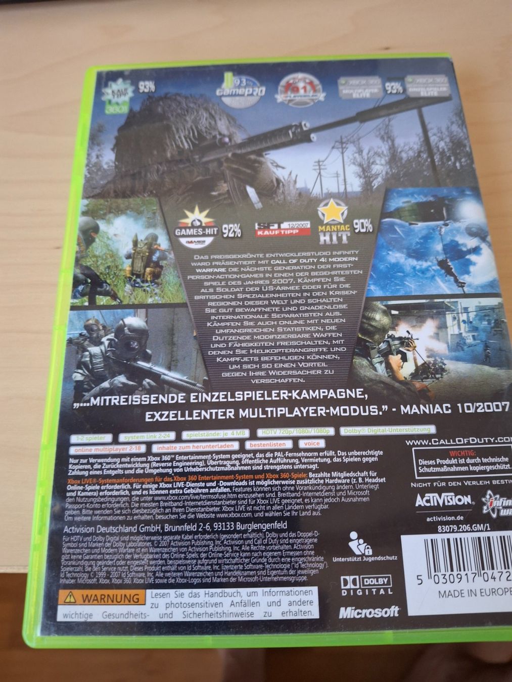 Giochi: CALL OF DUTY 4 XBOX 360 – Usato da Ipsach venduto da Wildlifecolors 1