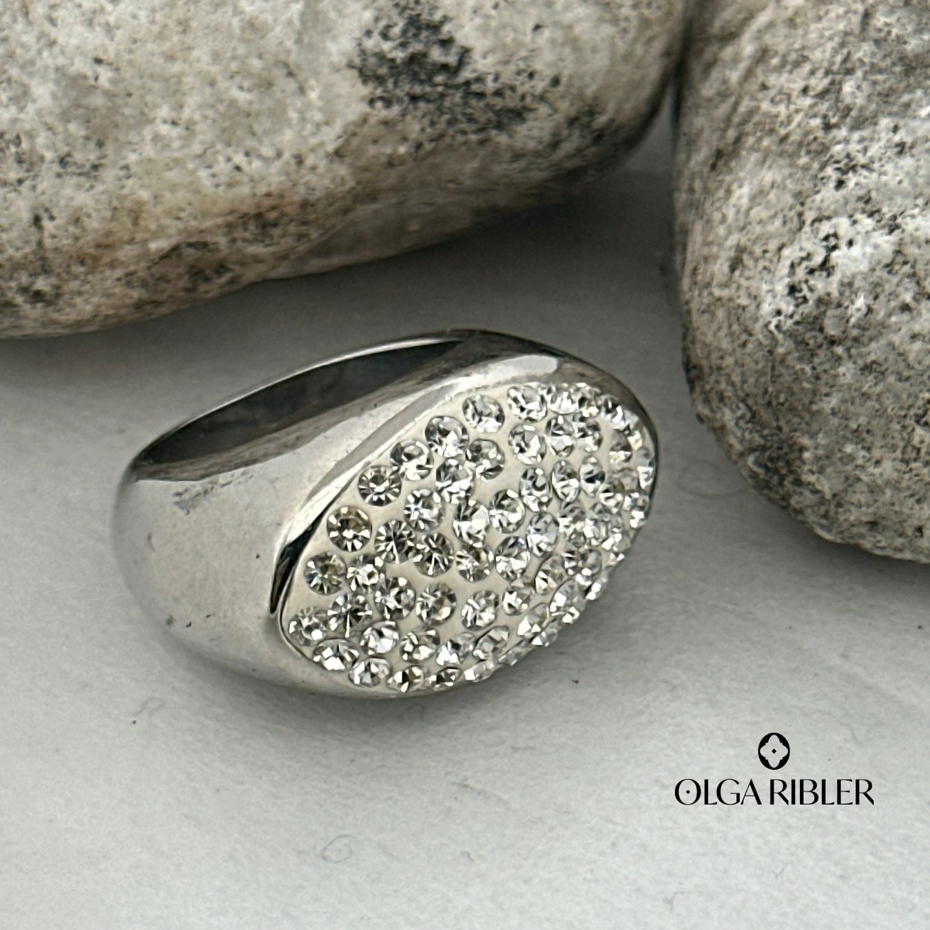 Olga Ribler Anelli: Edelstahl  Ring mit Zirkonia Ringgrösse 48 – Nuovo (secondo la descrizione) da Luzern venduto da Schmuckoutlet 4
