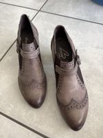 Bonita Soft Leder Stiefeletten Gr. 39 braun Brogue-Look