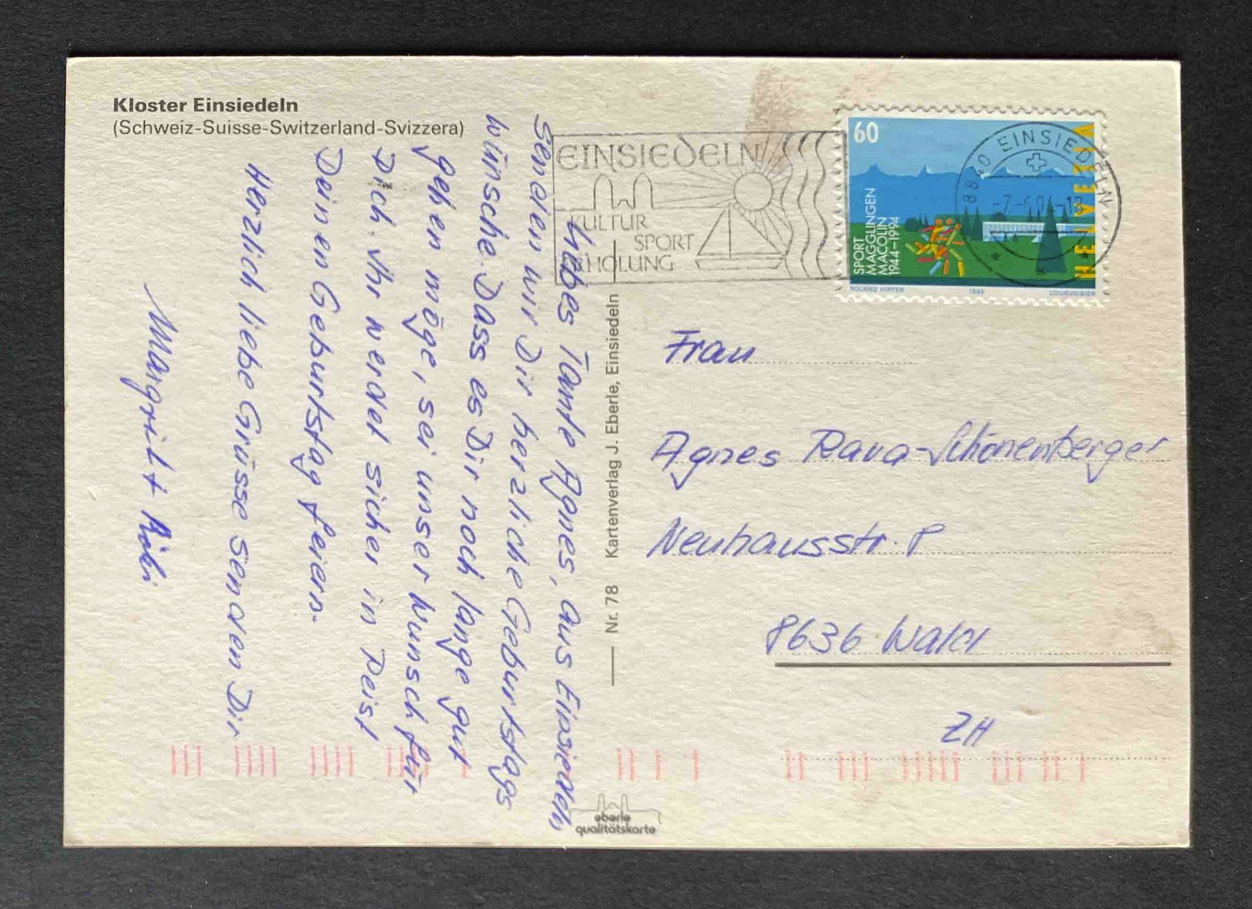 Cartes postales: AK Kloster Einsiedeln – D'occasion à Goldau par artelier1 1