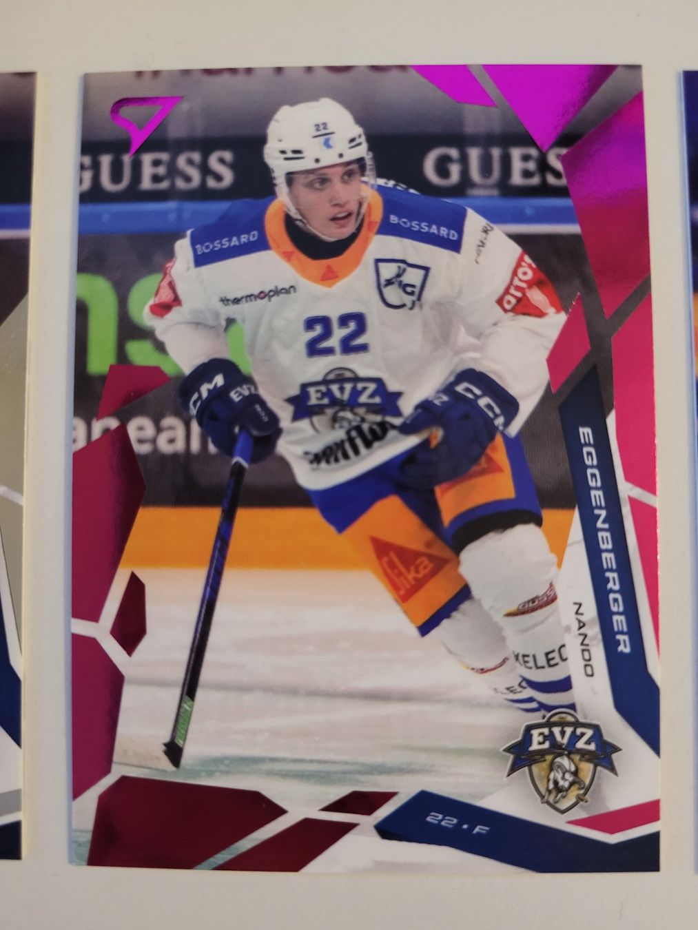 Sportzoo Carte collezionabili: 2025/26 EVZ Nando Eggenberger pink – Usato da Bauma venduto da Yotanke