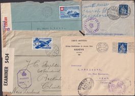 1912-1946, SAMMLUNG ZENSUR-Briefe +TOP-DESTINATIONEN !!!