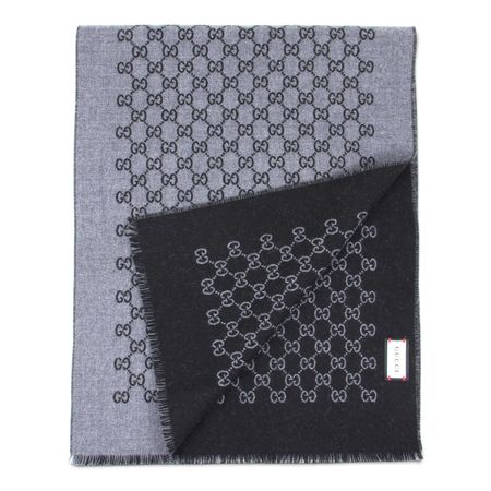 Gucci Wendeschal GG Wolle grau/schwarz