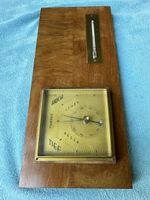 Baromètre vintage avec thermomètre, en laiton