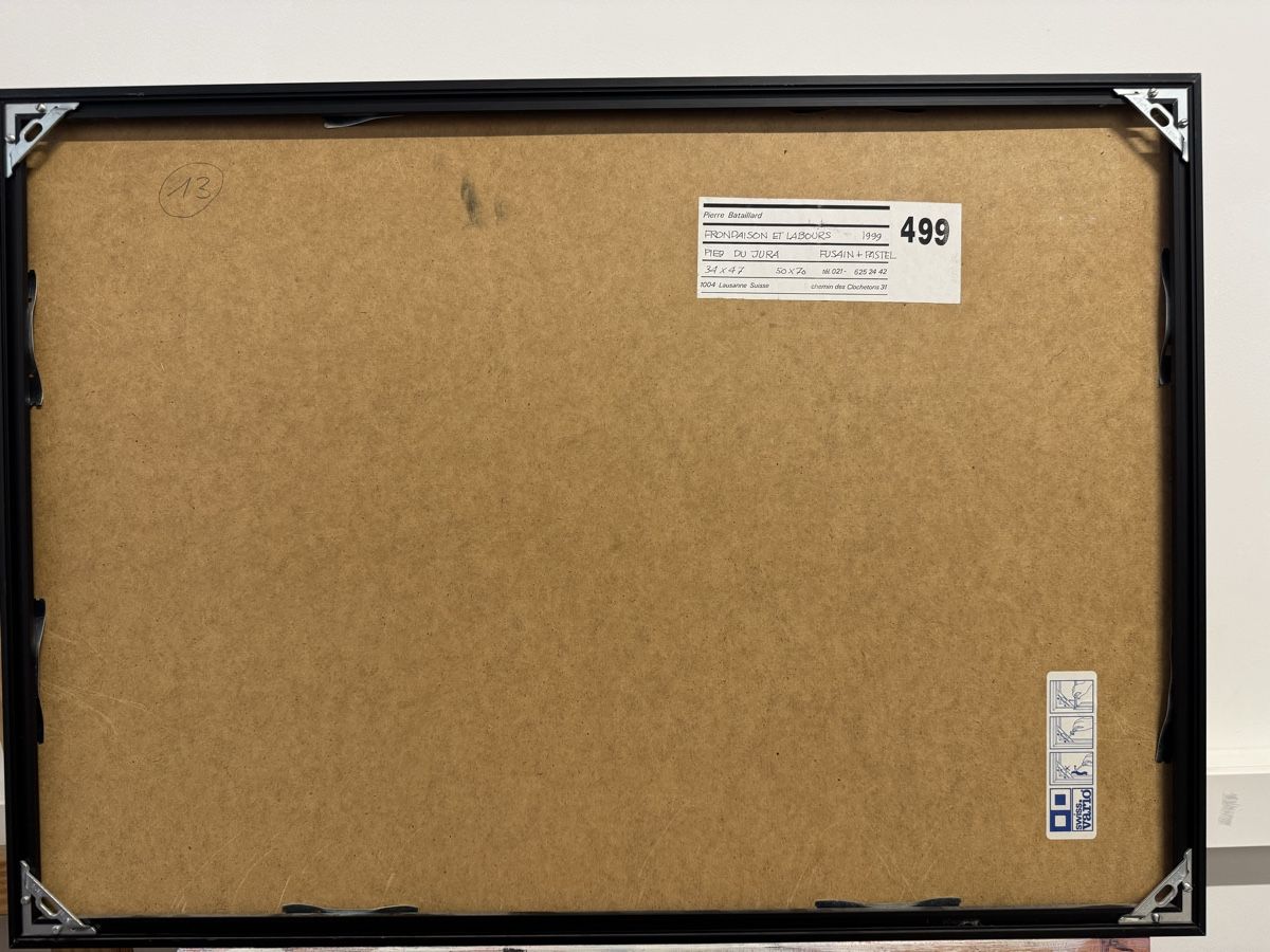 Gemälde: Pierre Bataillard PIED DU JURA 1999 Original Framed Signed – Gebraucht aus Morges von SevArt 8