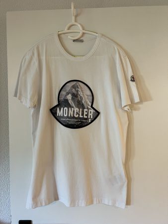 Moncler White Graphic Tee - Stylish Summer Essential!