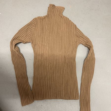 Pullover brown ribbed turtleneck size S women good condition