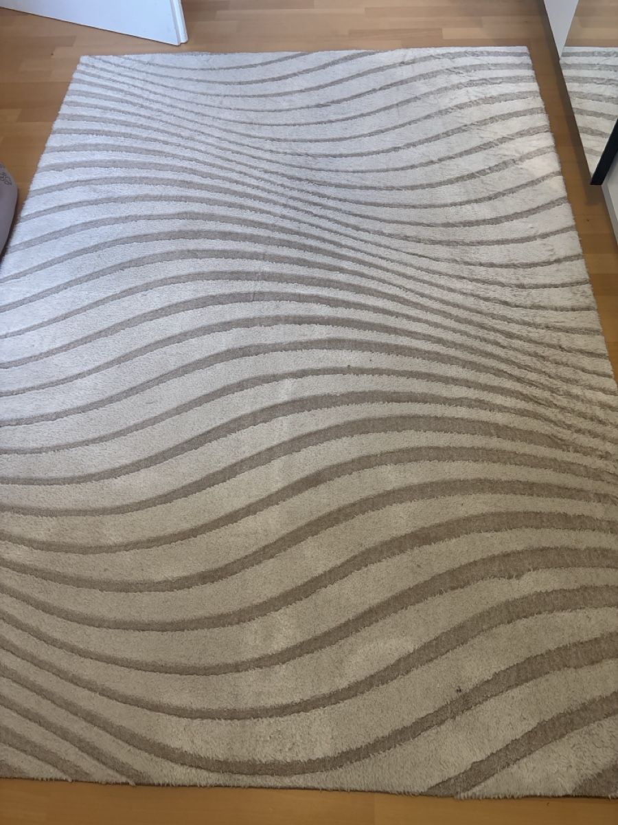 Tappeti: Wellenmuster Teppich  -creme/grau, 140x200cm, – Usato da Jonen venduto da nomzeif 4