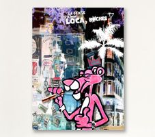 Pink Panther Pop Art Kunst Bild Zigarre Loca Barcelona $$$