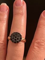 Jolie bague 52,5 rouge vintage pierre onyx neuve