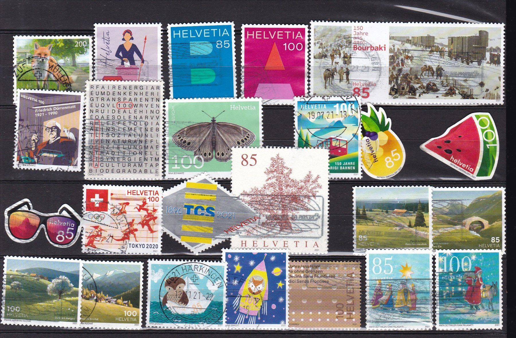 Tous les timbres: CH Briefmarken Lot 2018-2021 – D'occasion à Münchwilen AG par Nesar 3