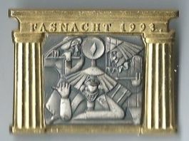 Fasnachtsplakette Basel, "Blaggedde" 1993 (Gold)