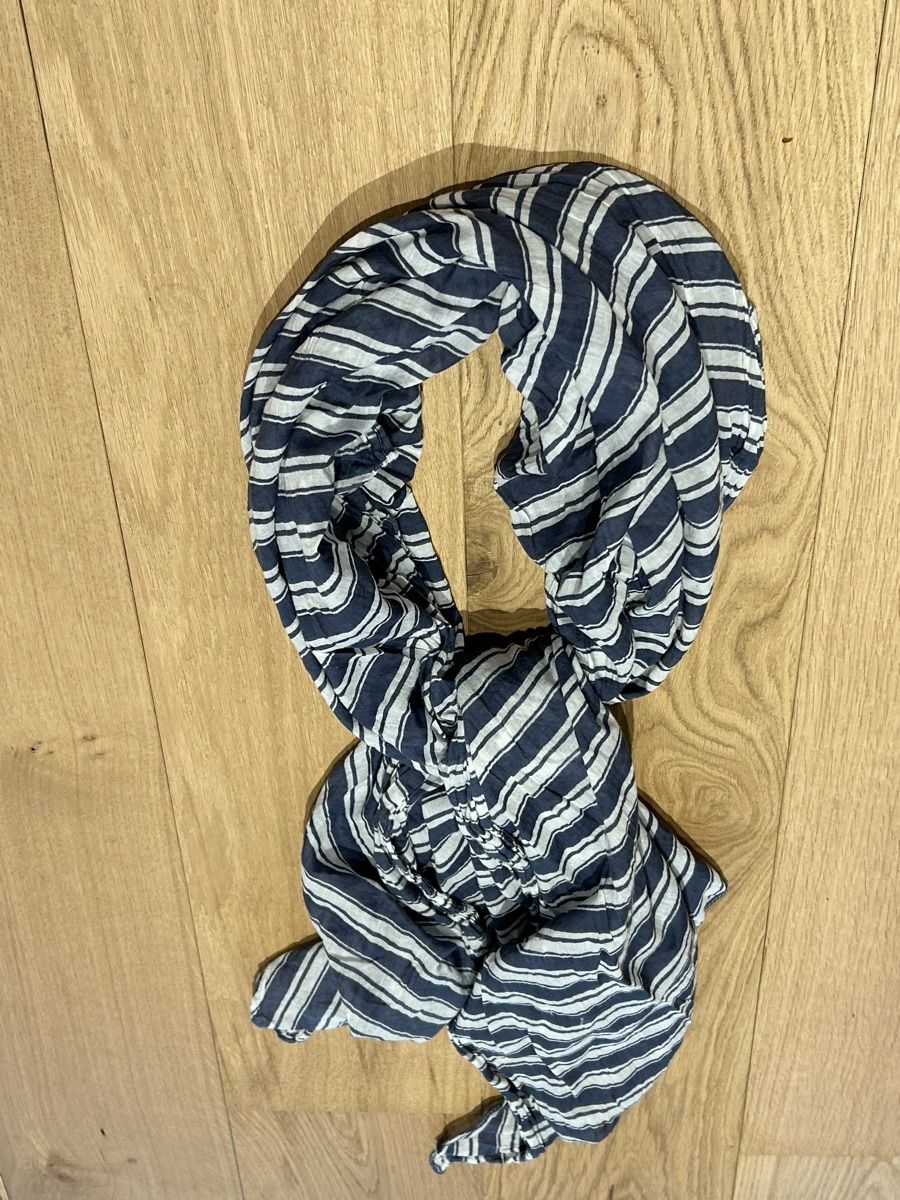 Foulard & Sciarpe: Écharpe en coton viscose, bleu blanc – Usato da Lausanne venduto da lav_5rwz
