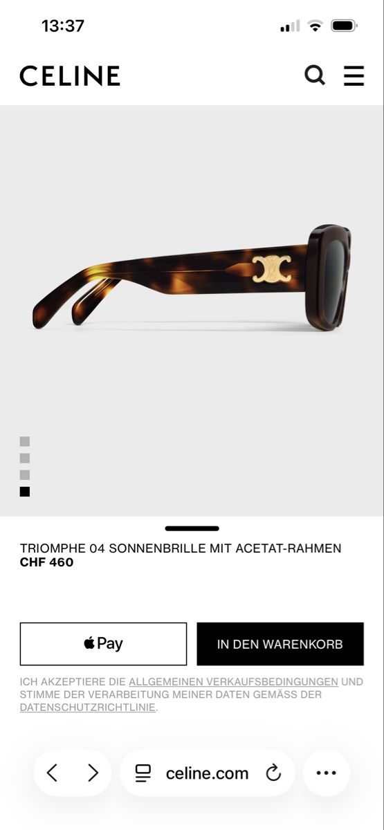 Celine Lunettes & Verres: Celine Thriomphe 04 sonnenbrille  – D'occasion à Zollikon par jud_cmm9 3