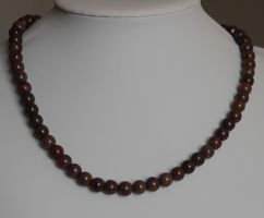 AUS NACHLASS: Mocca Jaspis Edelstein Kette Collier Schmuck