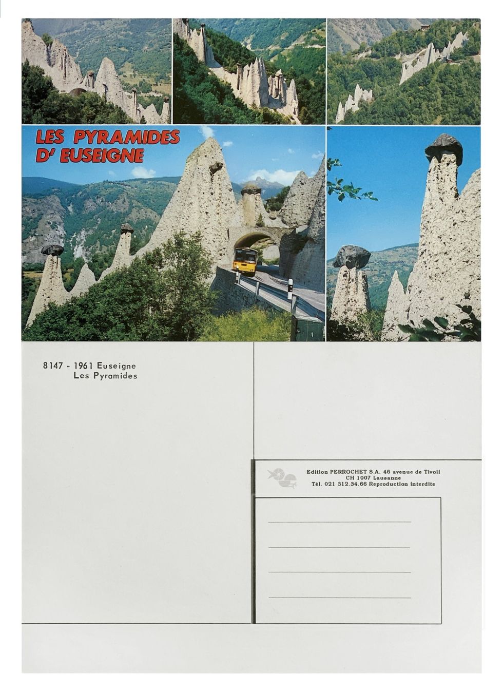Cartoline postali: Euseigne Herémence Val d'Hérens Pyramides Postauto Saurer – Nuovo (secondo la descrizione) da Bern venduto da AWiBe