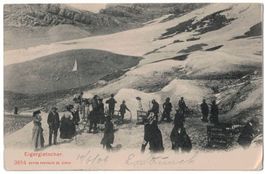 Eigergletscher, Schneetouristen, gelaufen 1906
