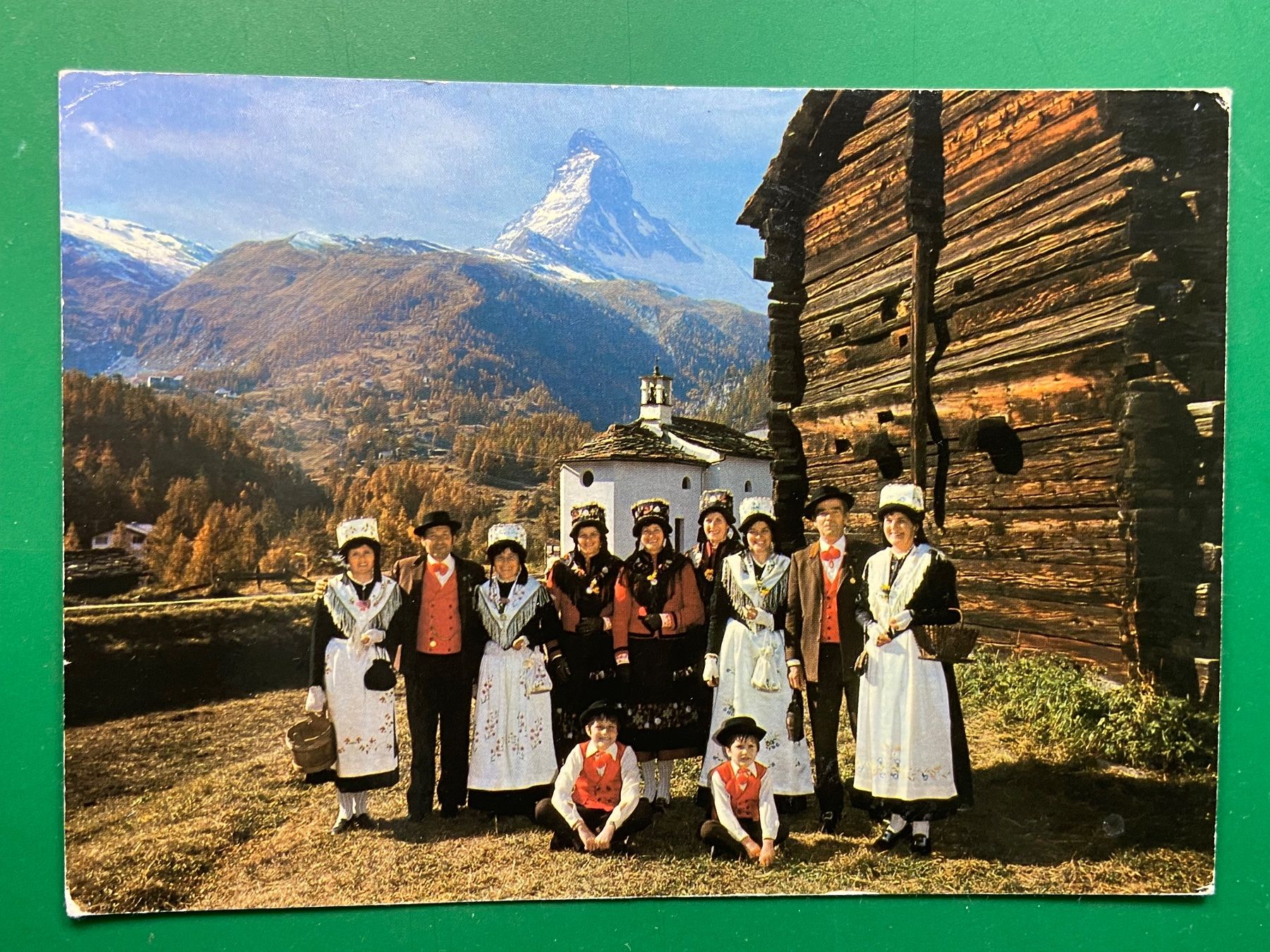 Ansichtskarten: Trachtengruppe Zermatt – Gebraucht aus Steg VS von _vinci_