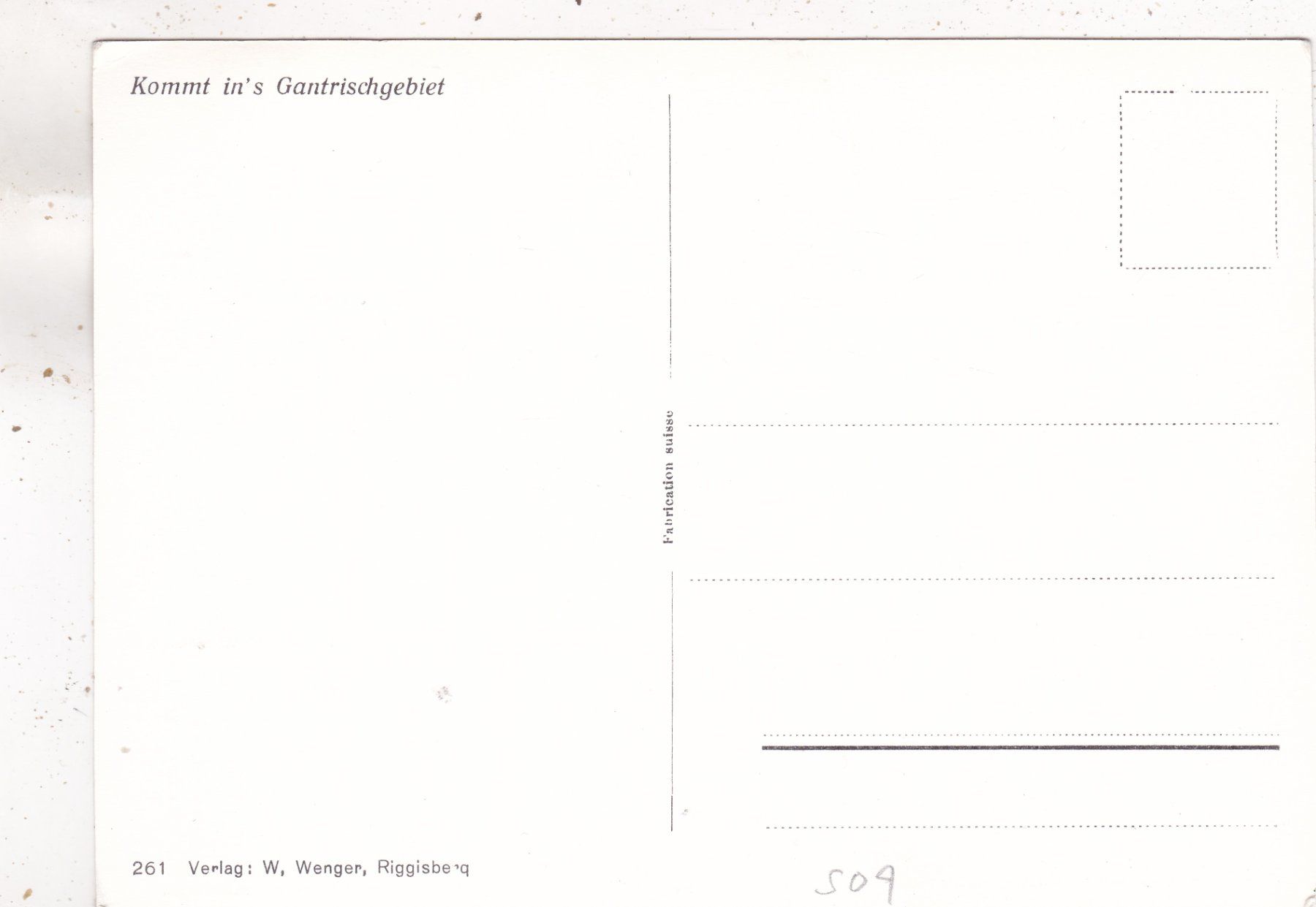 Cartoline postali: Kommt ins Gantrisch Gebiet – Usato da Herisau venduto da Lisegrat2008 1