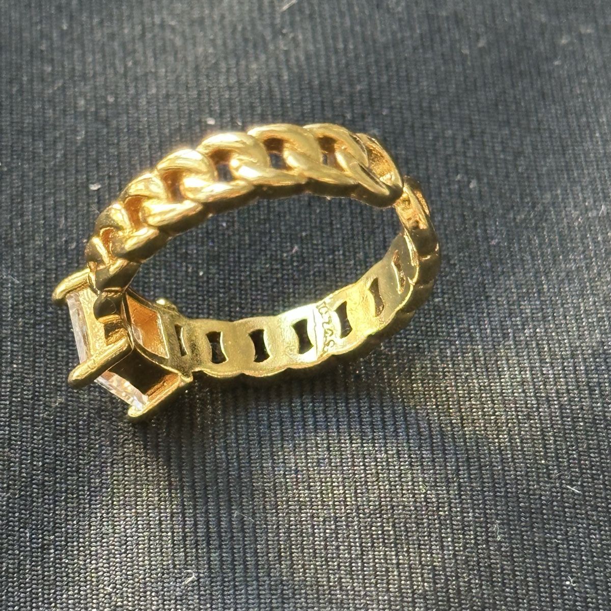 Anelli: Silber 925 Vergoldet Solitär Ring – Nuovo (secondo la descrizione) da Givisiez venduto da dor_xb9k 1