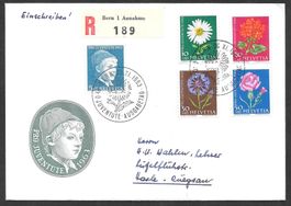 FDC Pro Juventute Serie 1963 J200L-J204L ET Bern 30.11.1963
