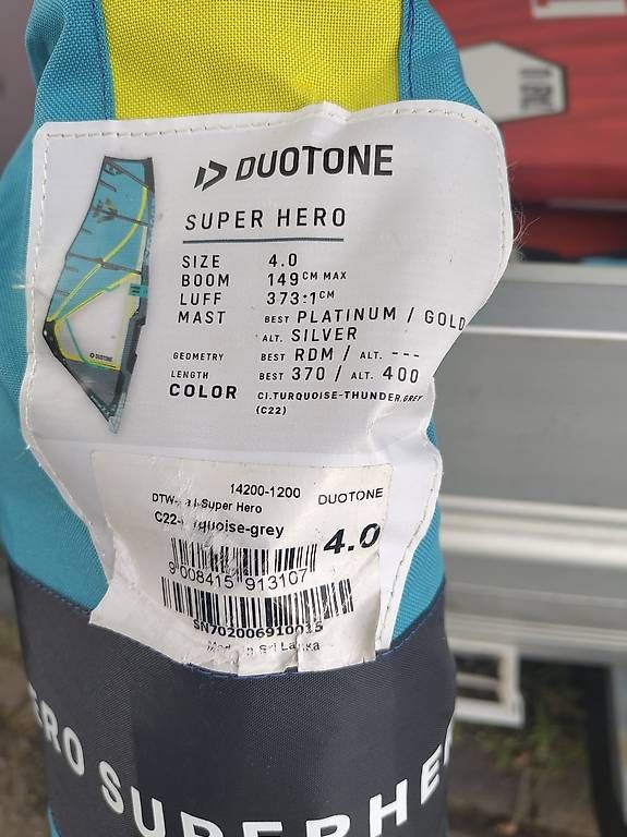 Duotone Surf: Duotone Super Hero 4,0 m2 – Usato da Elsau venduto da tafit01 2