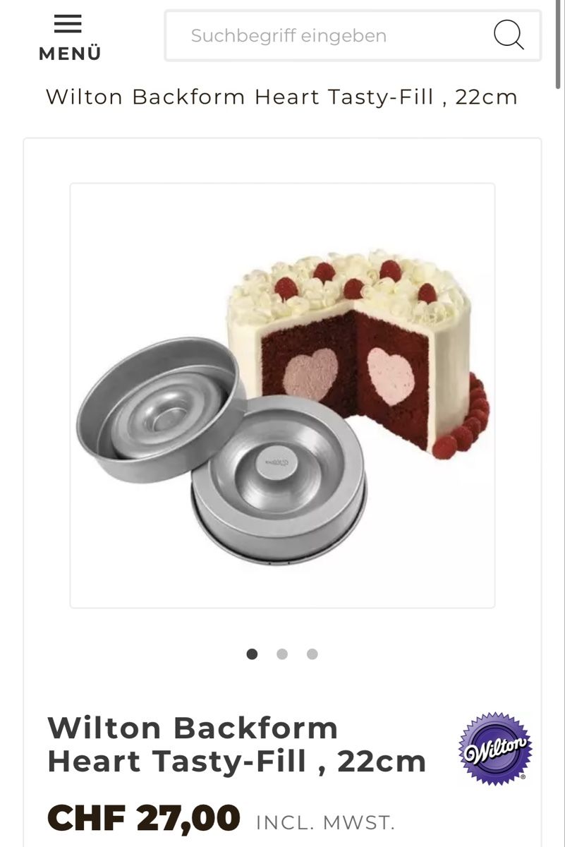 Teglie da forno: Wilton Heart Tasty-Fill Kuchenform – Usato da Buchs ZH venduto da hipsternut 7