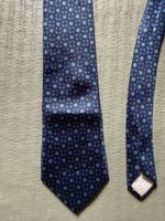 Cravate Guichard 100% soie bleue motif - très bon ét