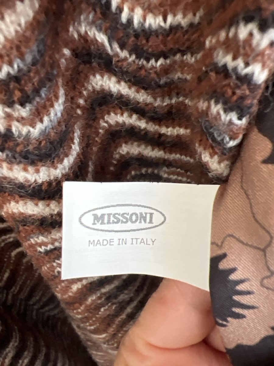 Missoni Mäntel: Missoni Coat Brown White Zigzag Fur Collar Cuffs – Gebraucht aus Luzern von TIsabel 5