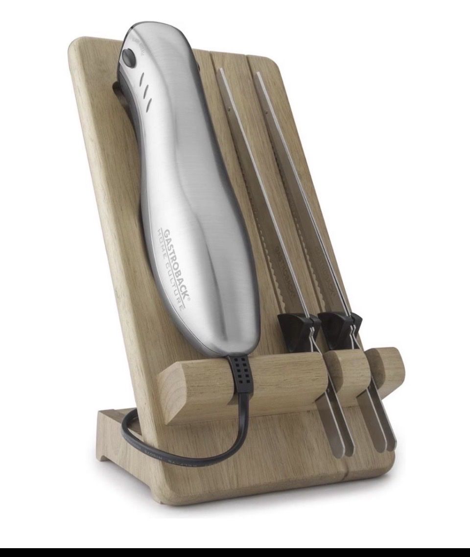 Küchenmesser: Gastroback elektrisch messer mit holzständer 3 messer – Neu (gemäss Beschreibung) aus Sax von sonajkaed