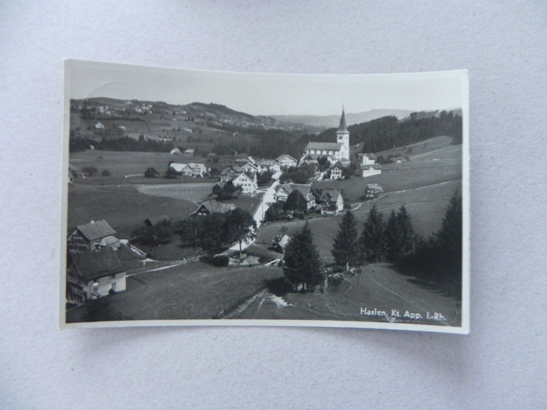 Cartoline postali: Ansichtskarte Haslen Appenzell IRh 1935 – Usato da Siebnen venduto da krimsie