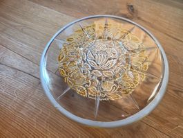 Glas Platte Tortenplatte Gold verziert - George Briard