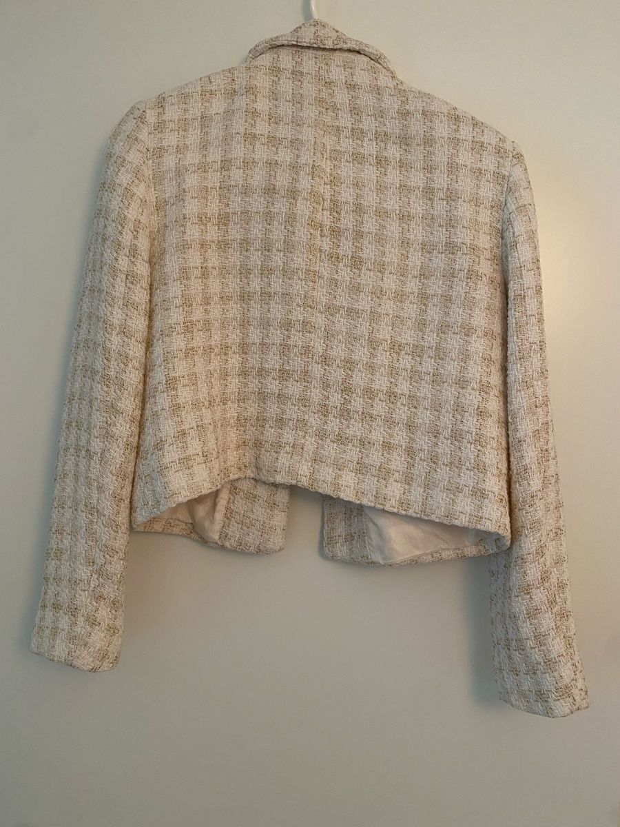 Zara Giacche: Zara elegante Übergangsjacke beige kariert – Usato da St. Gallen venduto da delideja01 1