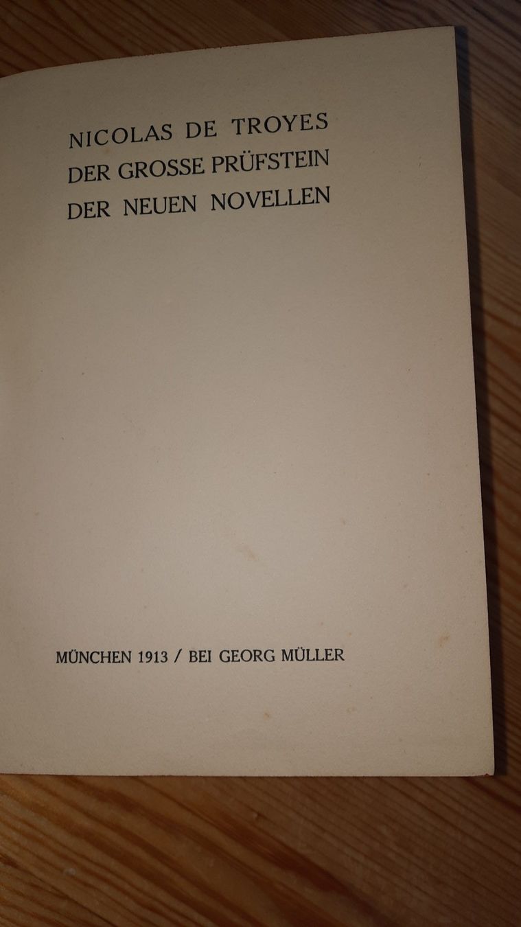Libri: DER GROSSE PRÜFSTEIN DER NEUEN NOVELLEN – Usato da zürich venduto da gabab 2