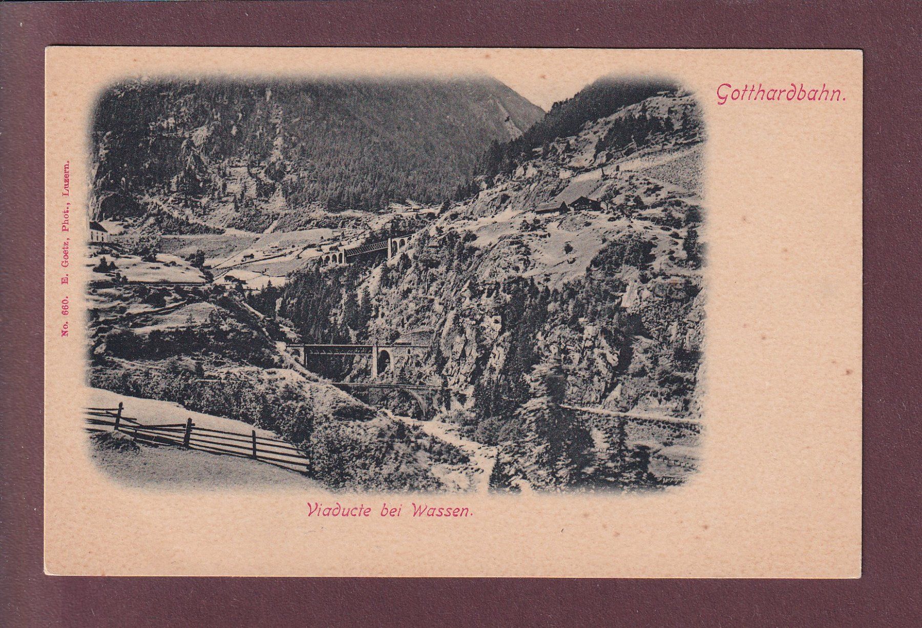 Cartoline postali: Gotthardbahn - Viadukt bei WASSEN – Usato da Pully venduto da nicecards