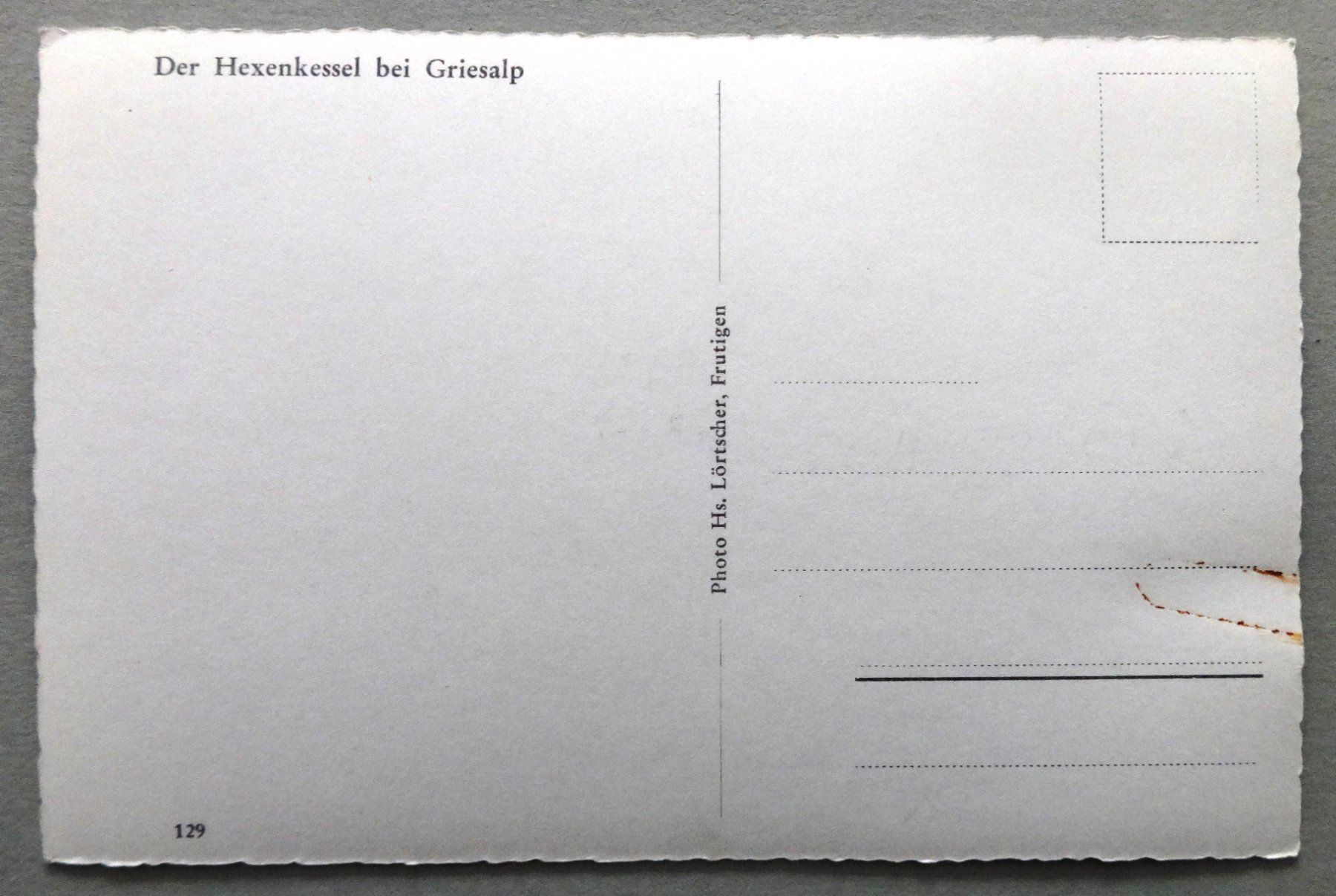 Cartoline postali: Der Hexenkessel bei Griesalp – Difettoso da Fétigny venduto da Billy2miny 1