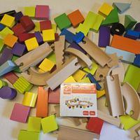 Hape Kugellbahn Domino Bausteine
