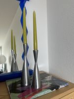 2 Vintage Ikea Erika Pekkari Kegel Kerzenständer Chrom