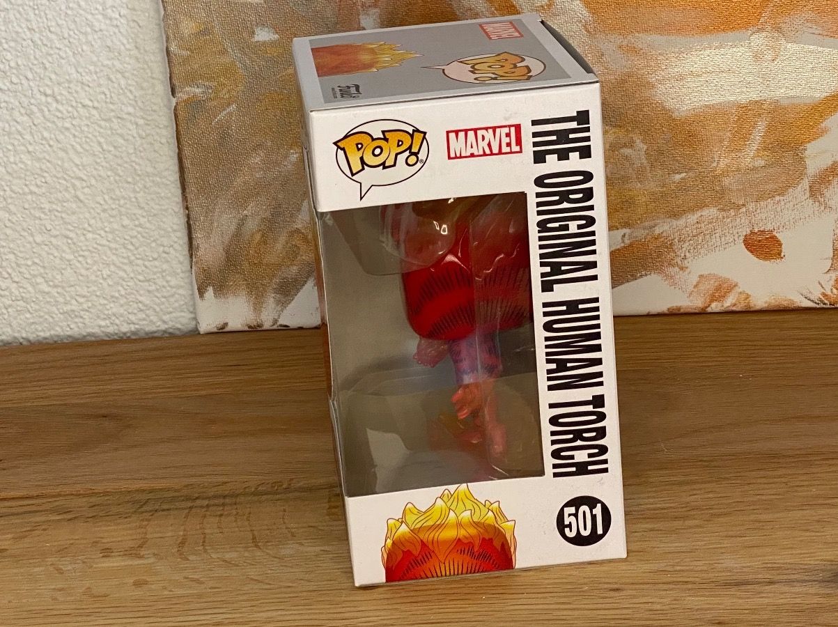 Funko Statuette: Funko Pop - The Original Human Torch #501 - Marvel – Nuovo e nell'imballaggio originale da Oensingen venduto da CSCollectors 1