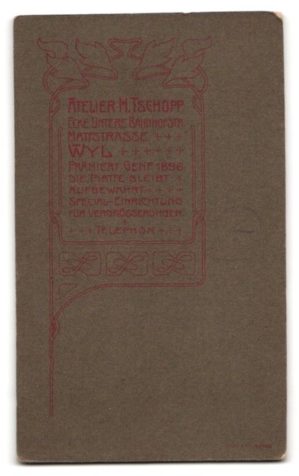 Fotografie &  Plakate: Fotografie H. Tschopp, Wyl, Mattenstrass – Gebraucht aus Berlin von bartko-reher 1