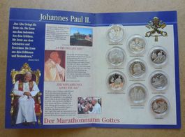 Tolle Sammlung Johannes Paul II von 9 Medaillen