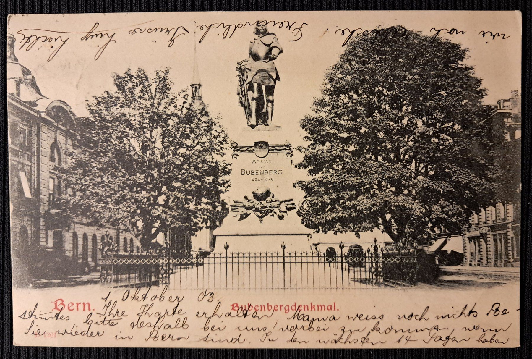 Cartoline postali: AK BERN 1903 – Usato da Ponto Valentino venduto da giorgia06