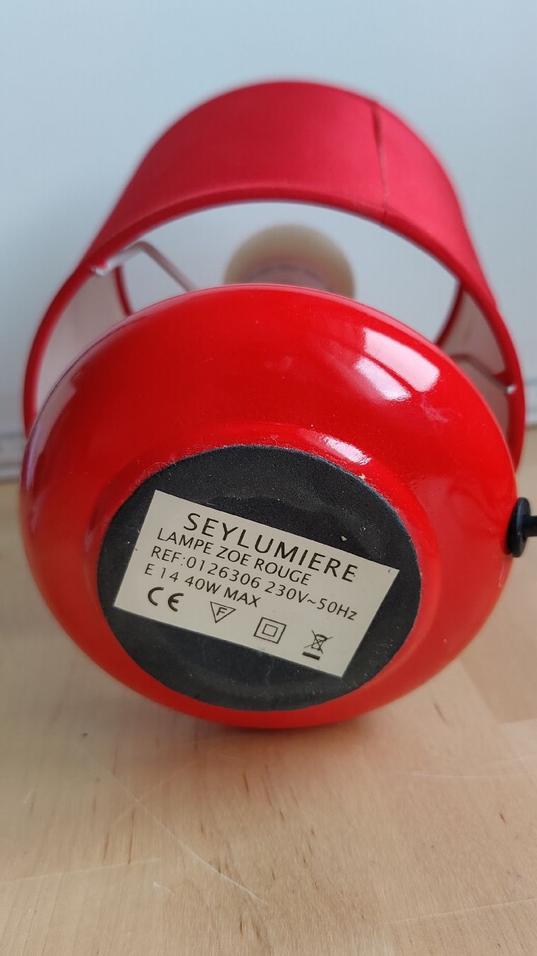 Lampade: Tischlampe Seylumiere rot (LP3) – Usato da Neuenhof venduto da tap_mxt6 4