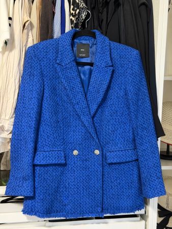 MNG Blazer tweed blau Grösse M
