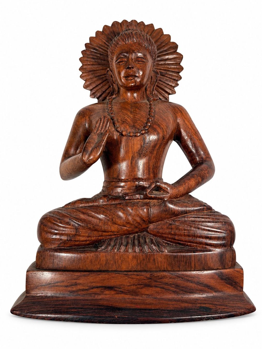 Skulpturen & Statuen: Sitzende Buddha-Holzfigur mit Strahlenkranz – Gebraucht aus Zollikerberg von lin_yc2n 1